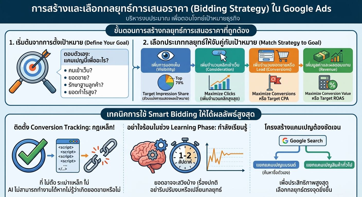 เจาะลึก Google Ads: วิธีสร้างกลยุทธ์การเสนอราคาสำหรับโฆษณา Search