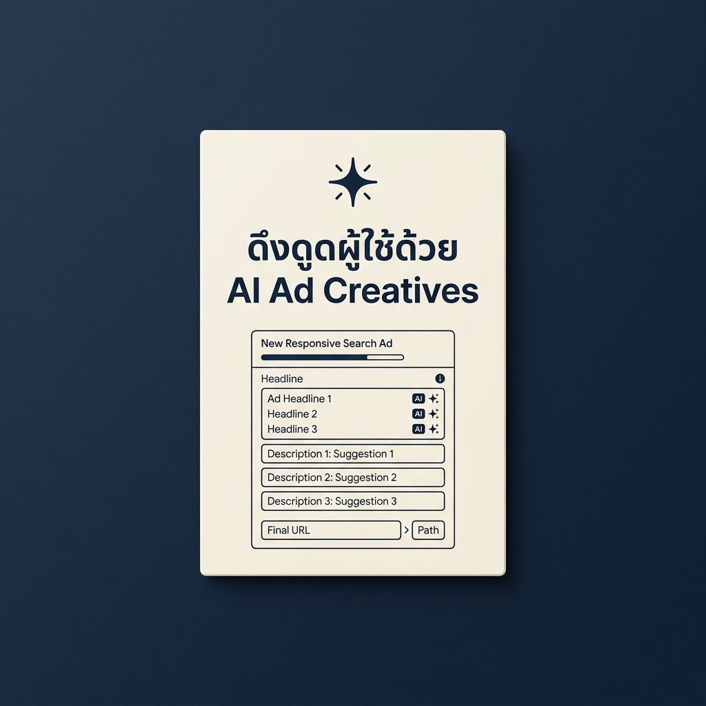 ดึงดูดลูกค้าด้วย AI Ad Creatives: เทคนิคเขียน Responsive Search Ads ให้ปังและยอดคลิกพุ่ง 2026