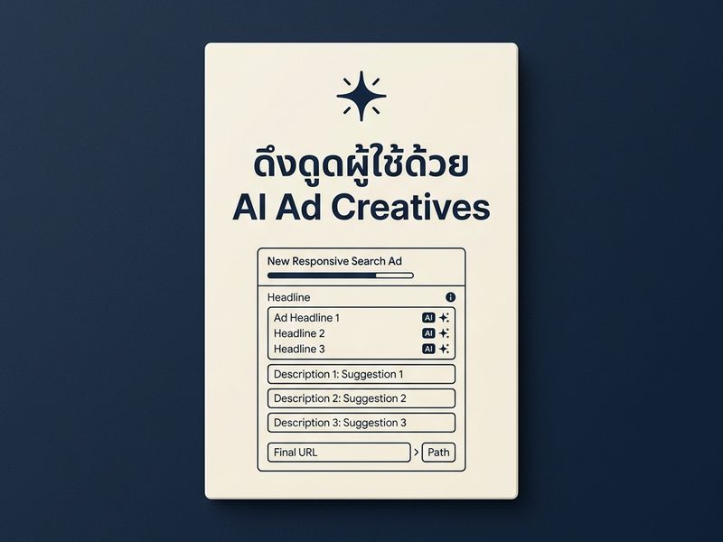 ดึงดูดลูกค้าด้วย AI Ad Creatives: เทคนิคเขียน Responsive Search Ads ให้ปังและยอดคลิกพุ่ง 2026