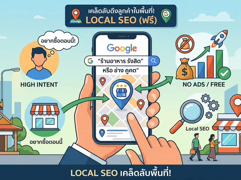 เคล็ดลับดึงลูกค้าในพื้นที่ให้เสิร์ชเจอธุรกิจคุณบน Google แบบไม่ต้องเสียค่าโฆษณา