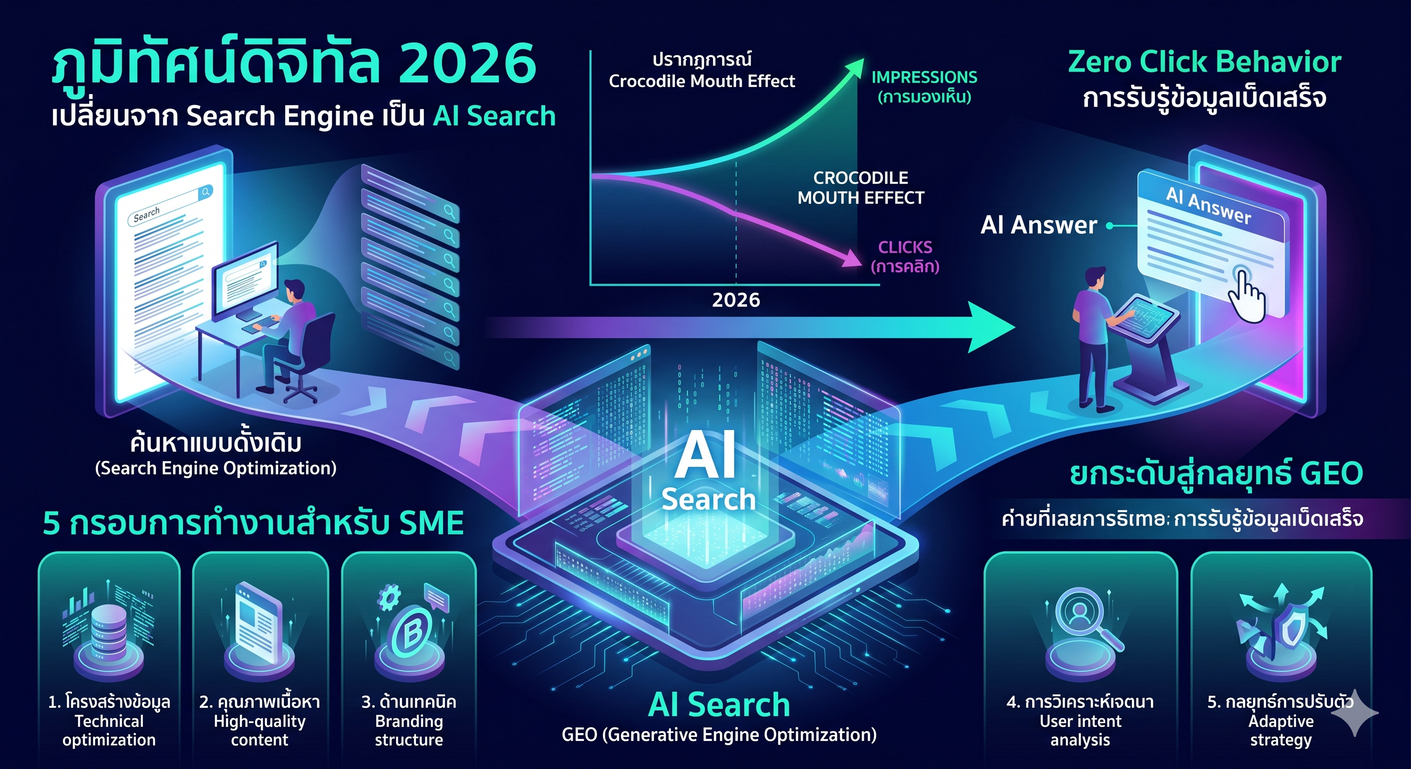 การปรับตัวของเว็บไซต์ธุรกิจในยุค AI Search: ถอดรหัสกลยุทธ์ GEO (Generative Engine Optimization)