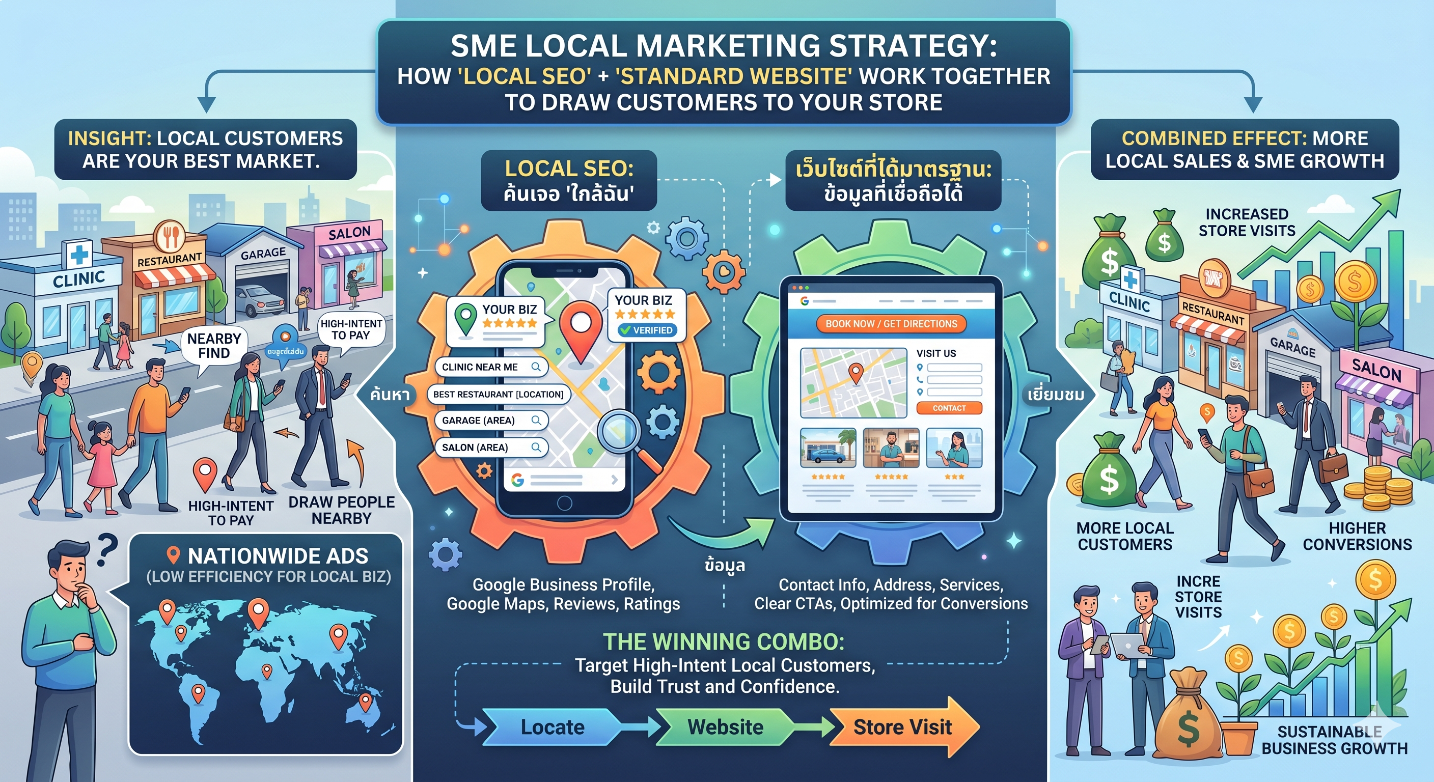 [เจาะ Local SEO ดึงคนใกล้ตัว] เปลี่ยนคนแปลกหน้าละแวกบ้าน ให้กลายเป็นลูกค้าประจำด้วย "เว็บไซต์ SME"