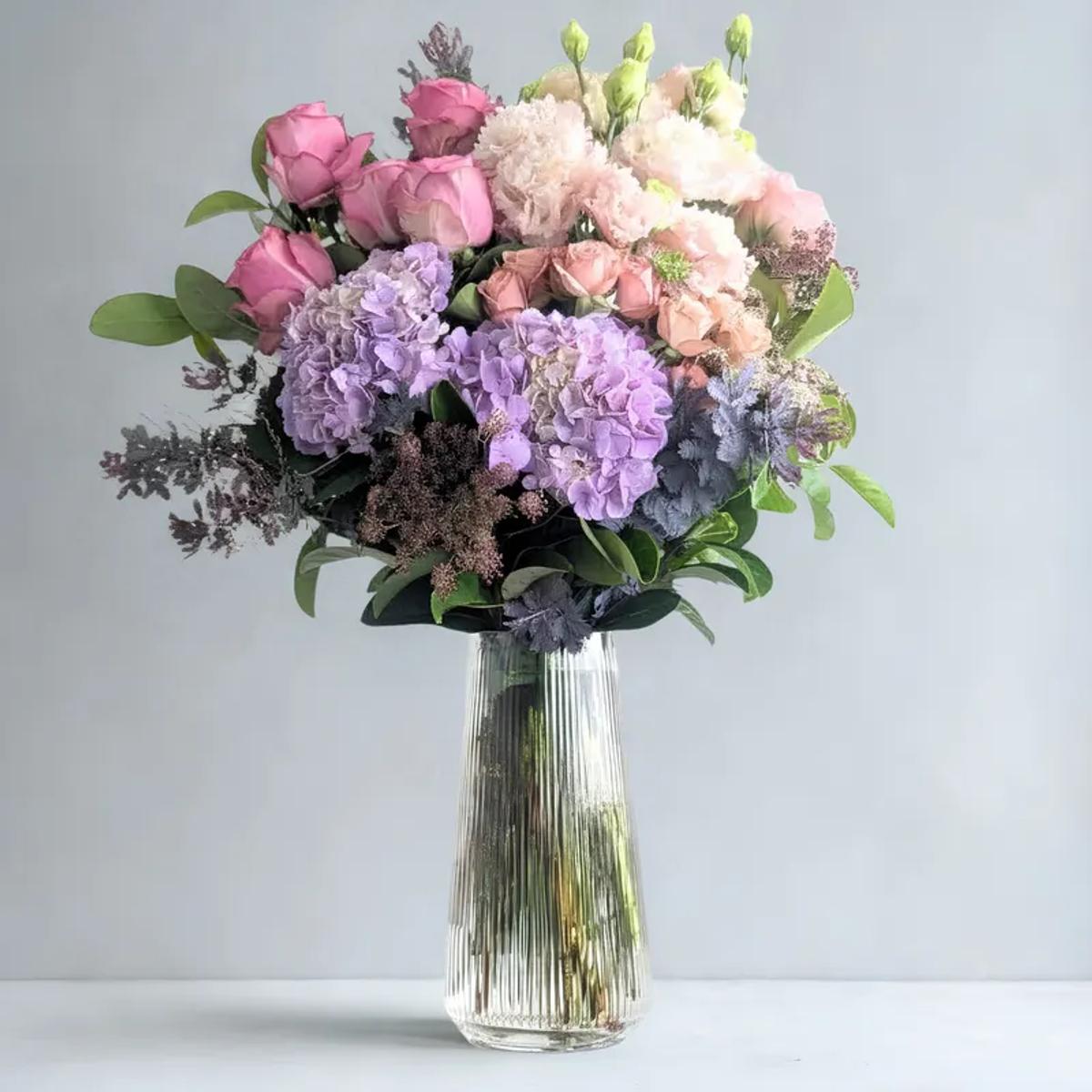 Beautiful purple flower arrangement