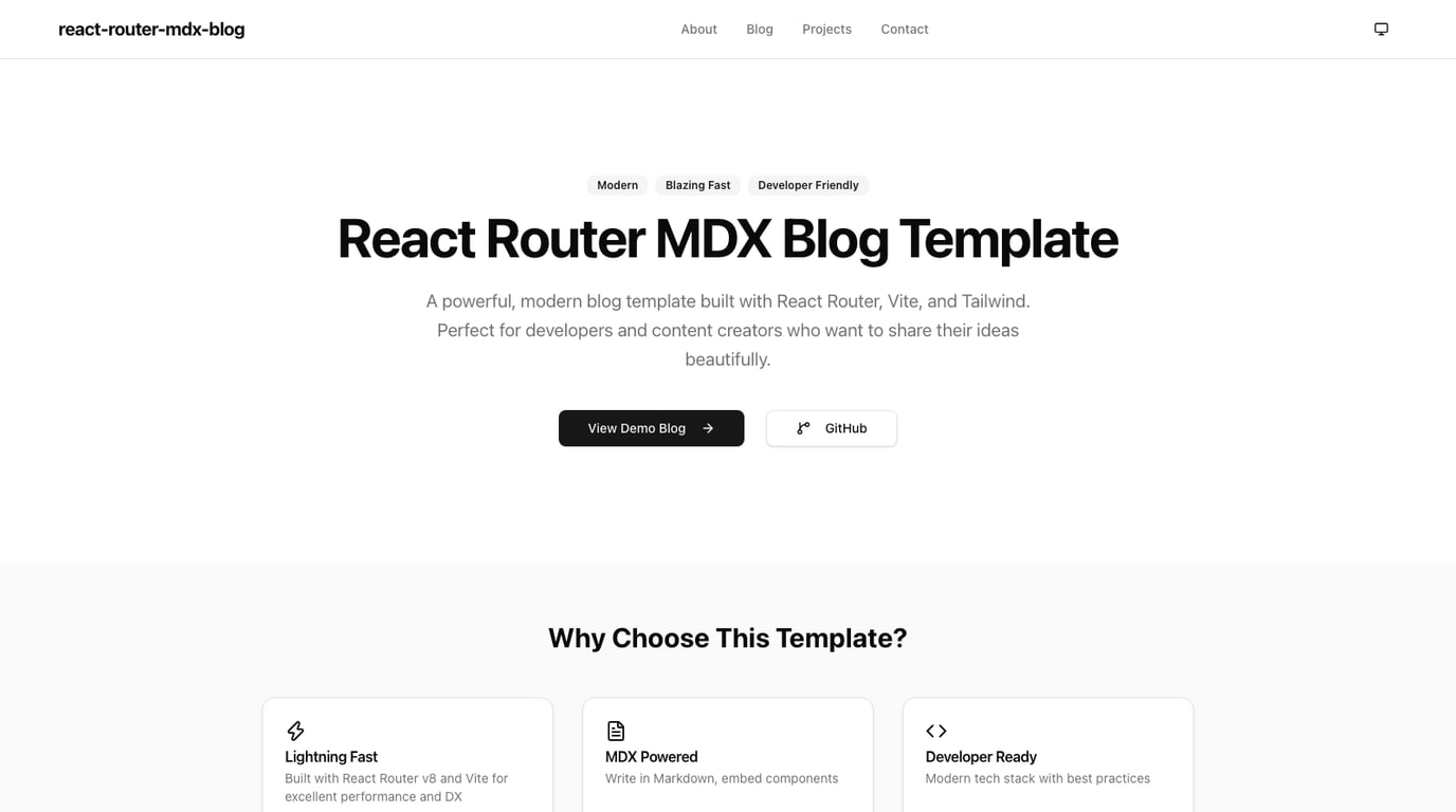 Remix MDX blog starter with a simple article layout and navigation