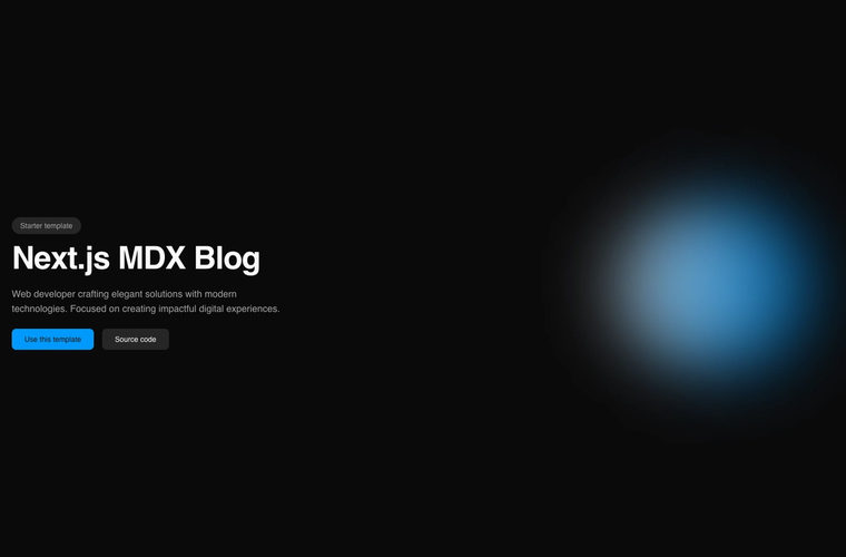 A Next.js MDX blog starter with article cards and a clean reading layout.