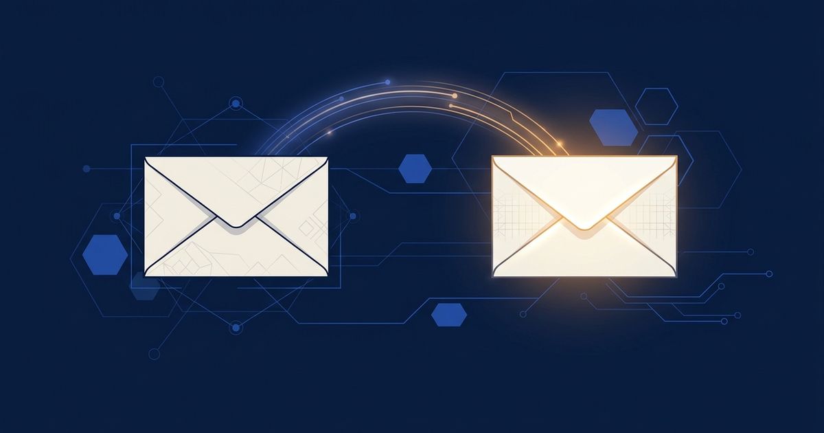 A sealed response envelope being copied into a new editable envelope at the edge