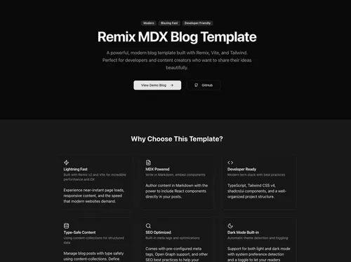 Remix MDX Blog Template