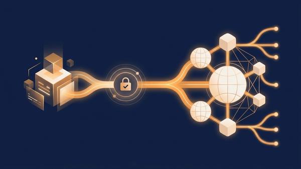 A content update signal travelling from a CMS through a secure webhook into a fast global edge cache