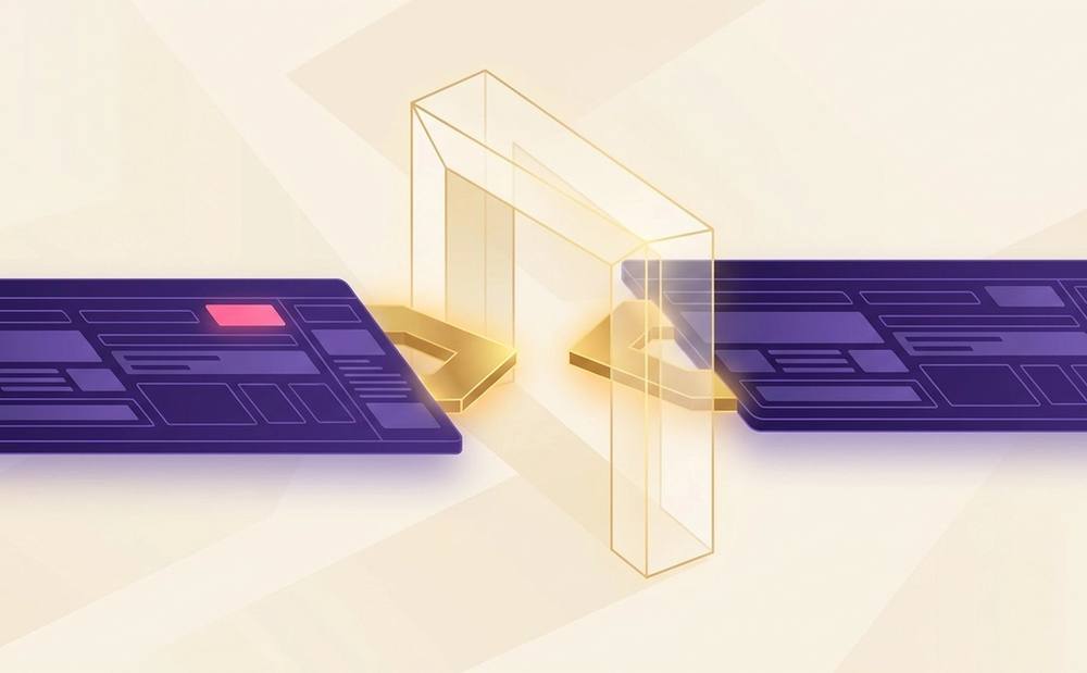 Preview and production deployments entering a comparison gate before a merge checkpoint.