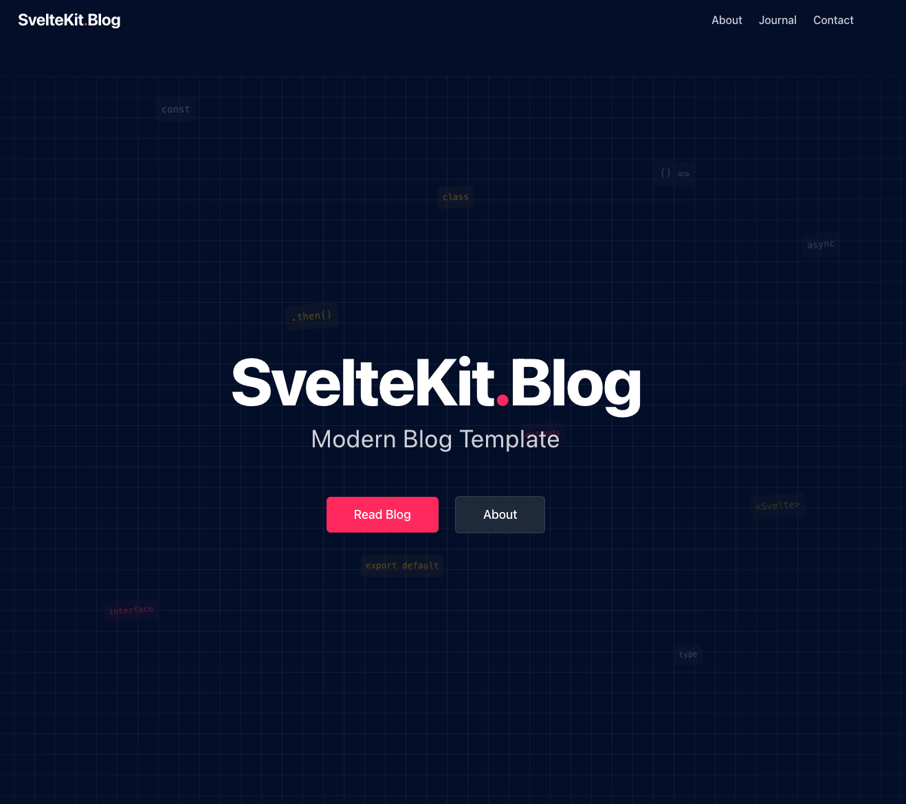 SvelteKit MDsveX Blog Template