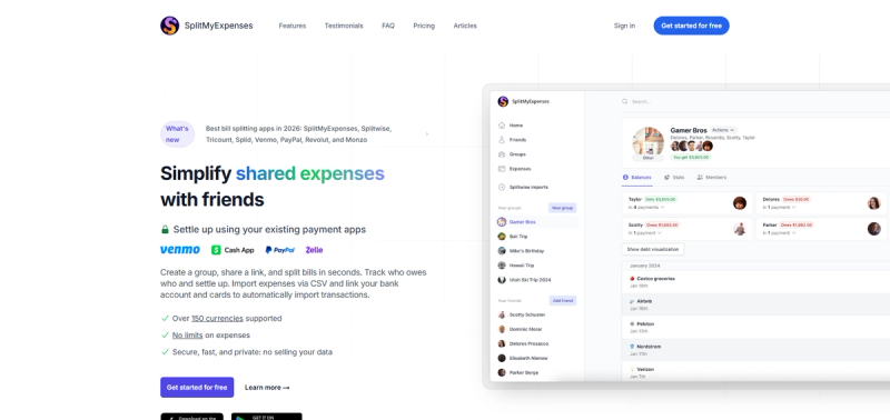 SplitMyExpenses Screenshot