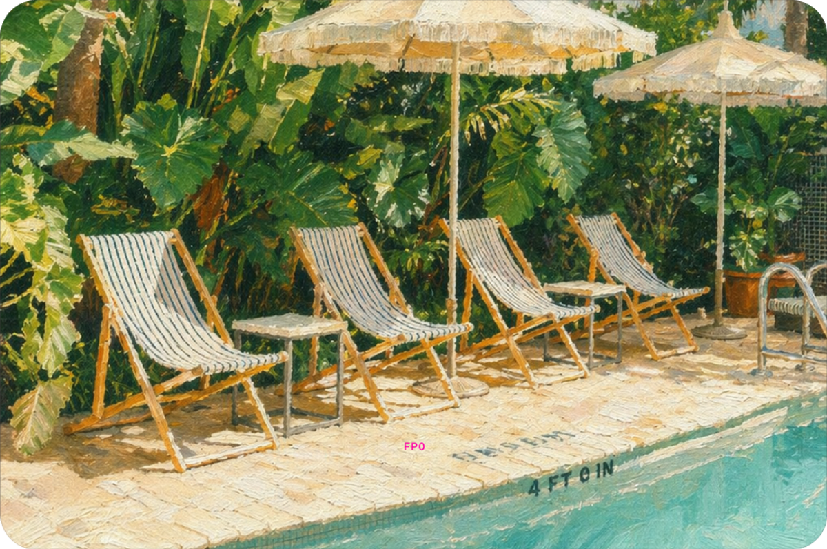 Poolside scene