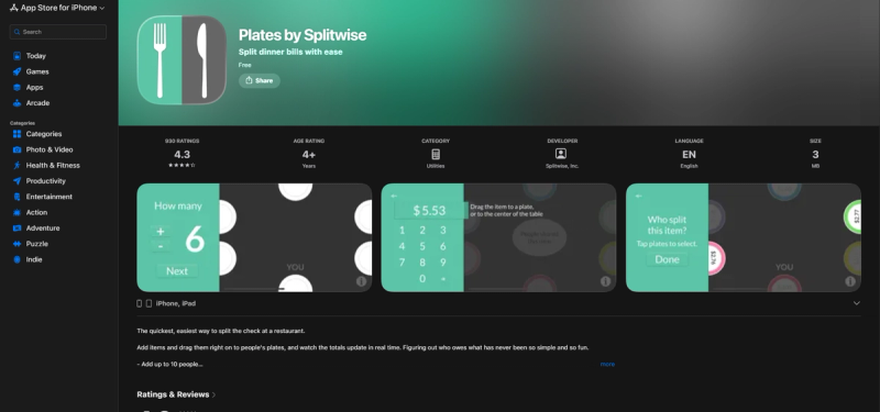 Plates by Splitwise Screenshot
