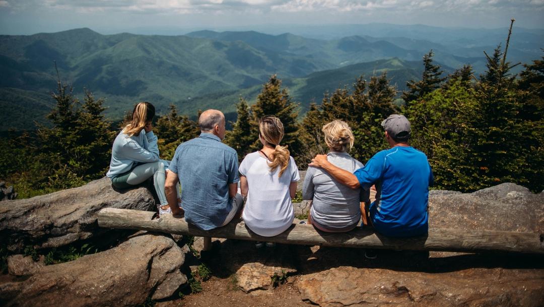 Group of people on a hike.
