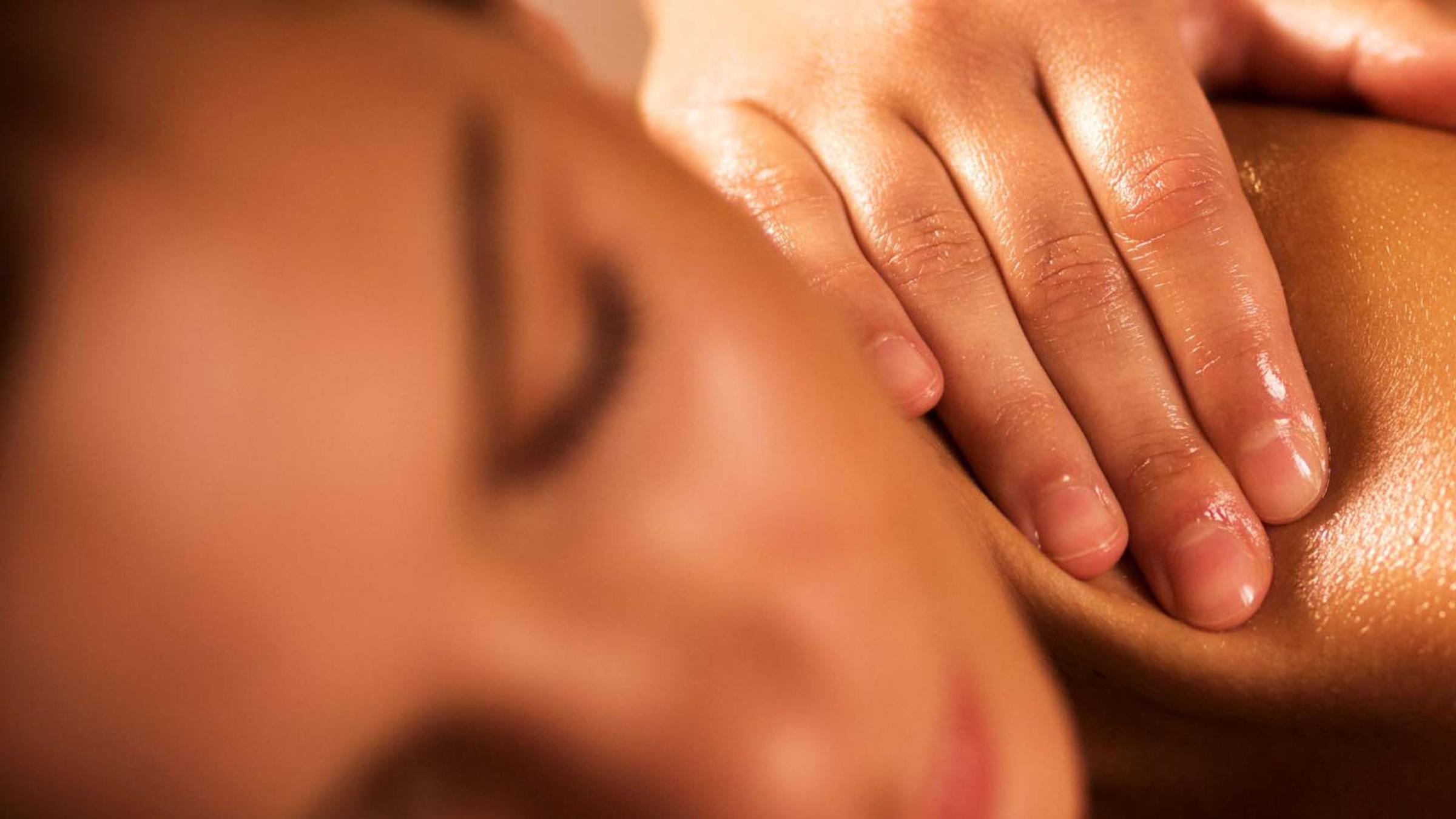 Close-up of a relaxing head massage during a spa treatment at Delta Hotels Breadsall Priory Country Club