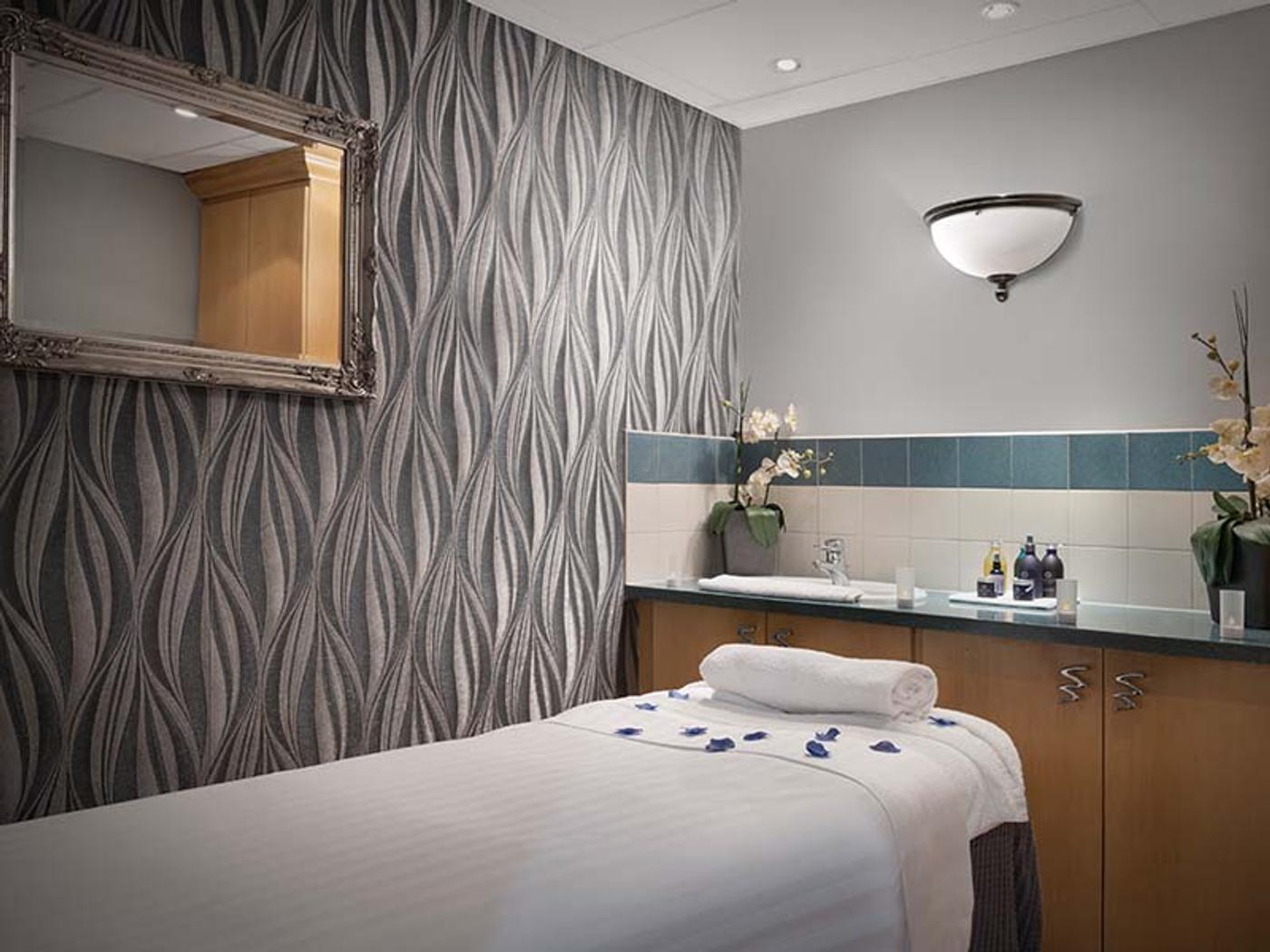 Treatment room set up for a spa ritual at Delta Hotels by Marriott Tudor Park Country Club