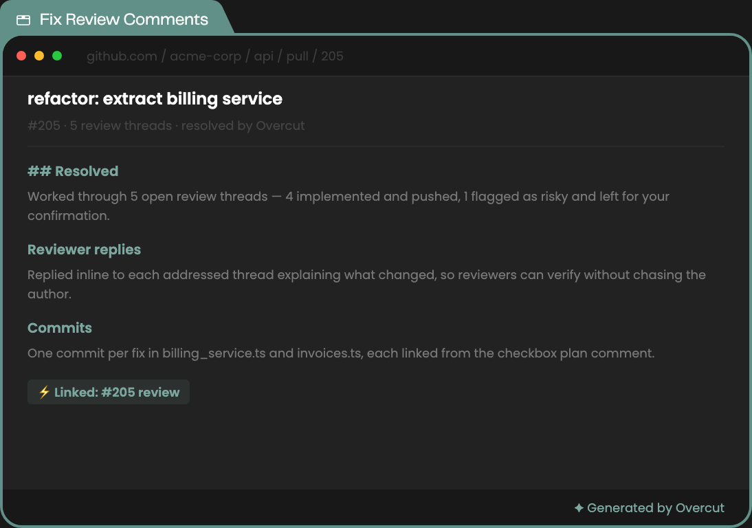 Fix Review Comments
