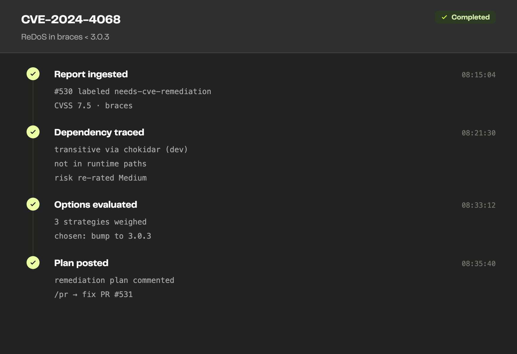Remediate CVEs