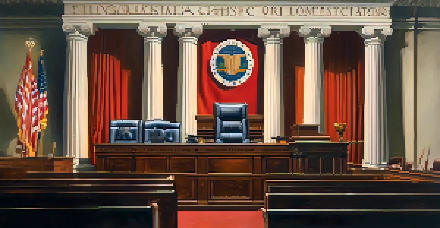 An artistic depiction of the legislative process, featuring a gavel and legal documents with the Illinois state flag in the background.