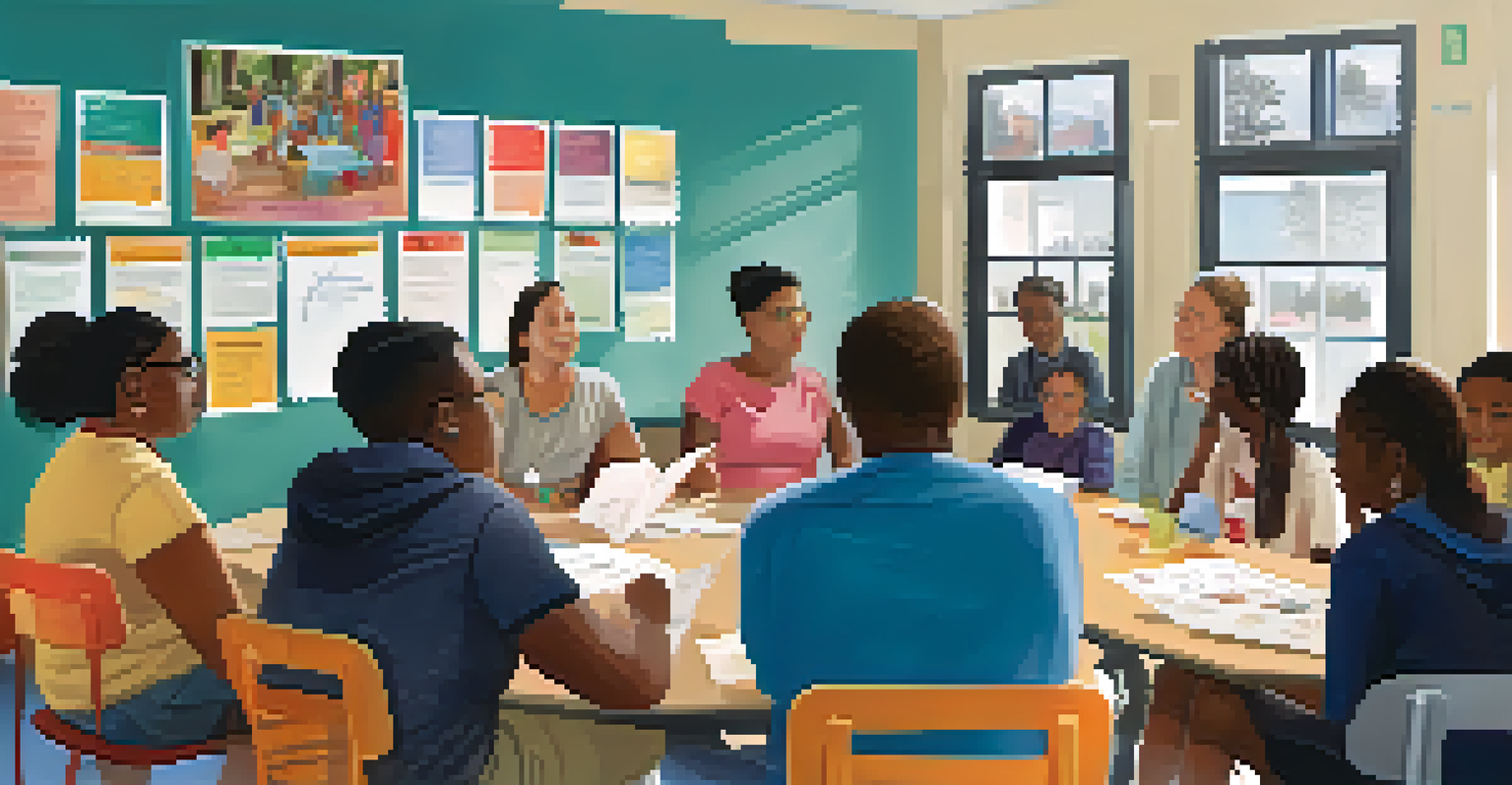 A community meeting focused on advocacy for disabled students, with parents and educators actively collaborating and discussing resources.