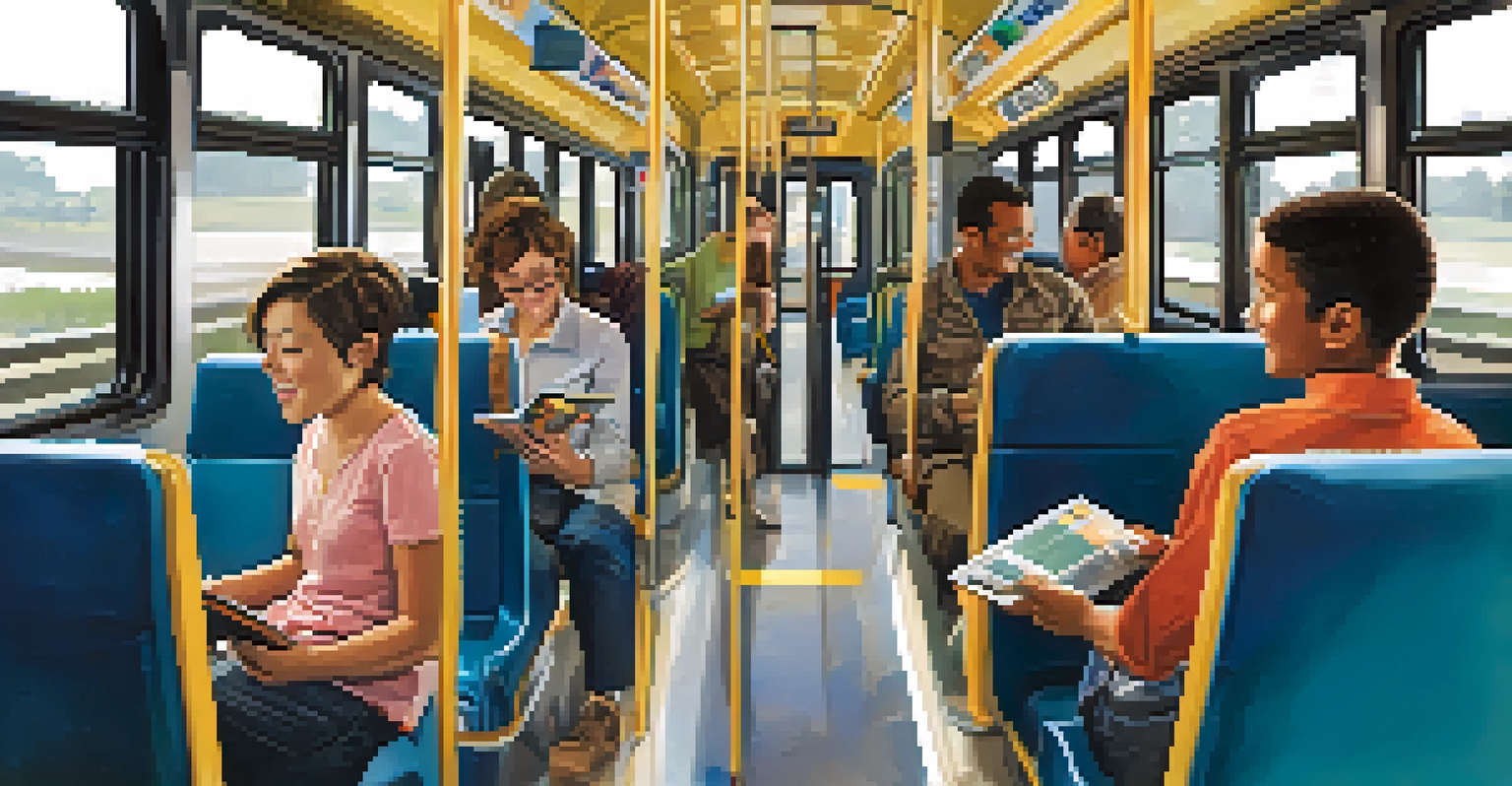 The interior of a suburban Pace bus with passengers enjoying their ride.
