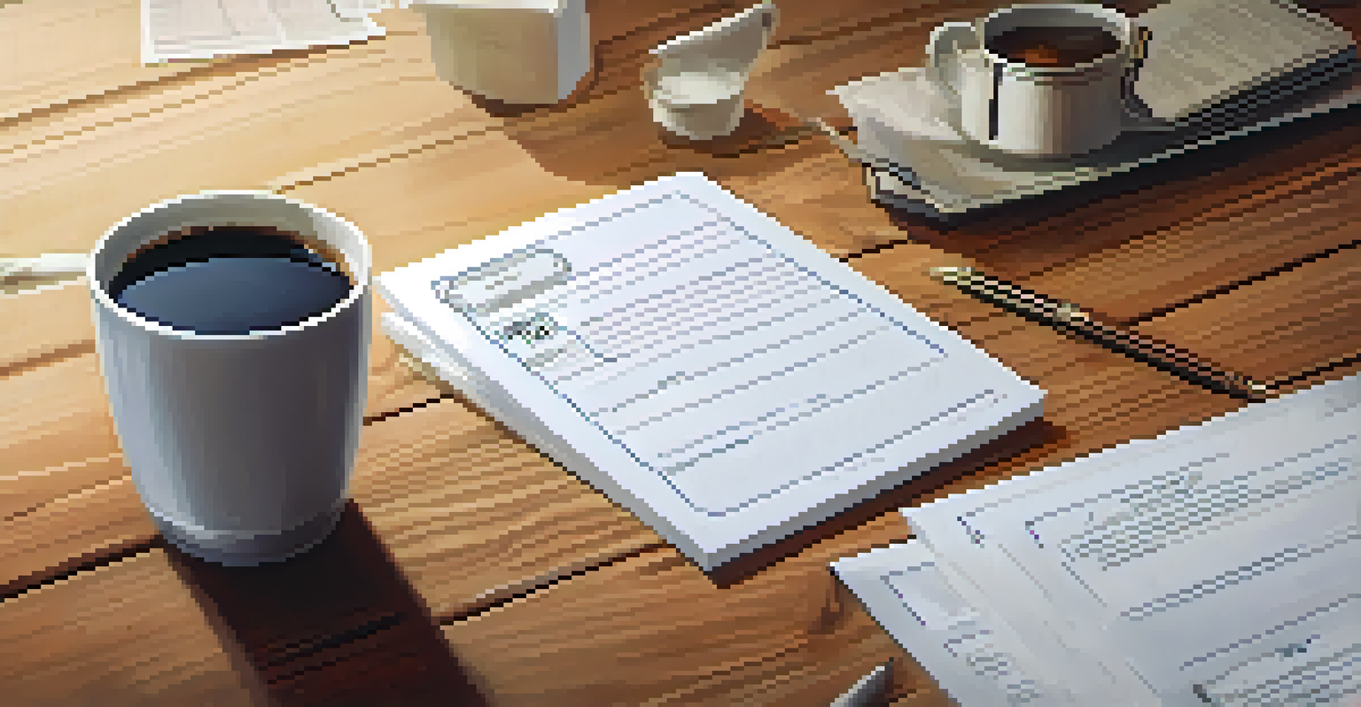 A close-up of a mail-in ballot being filled out on a wooden table, with a pen and a cozy home background.