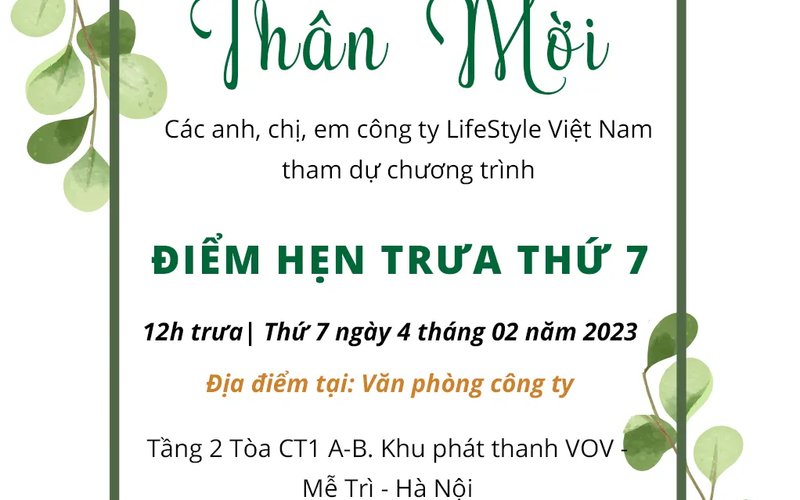 LIFESTYLE VIỆT NAM: ĐIỂM HẸN TRƯA THỨ 7 THÁNG 2/2023