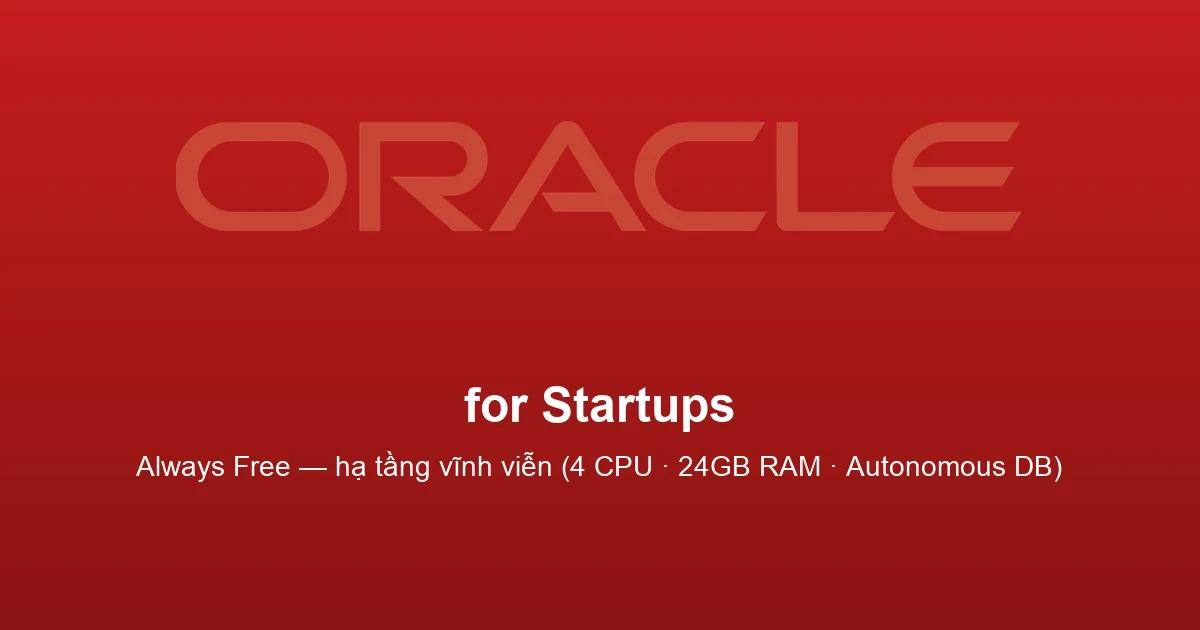 Oracle for Startups — Always Free