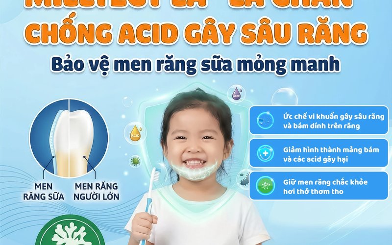 MILLTECT - “ LÁ CHẮN” GIÚP RĂNG BÉ BỚT BỊ ACID TẤN CÔNG
