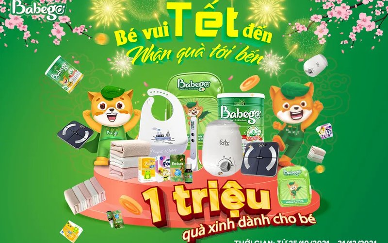 CHƯƠNG TRÌNH “BÉ VUI TẾT ĐẾN – NHẬN QUÀ TỚI BẾN” CỦA NHÃN HÀNG BABEGO