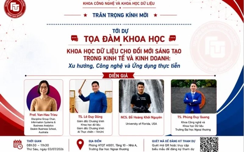 CEO iruKa Edu đối thoại tại Toạ đàm Khoa học Dữ liệu — ĐH Ngoại thương