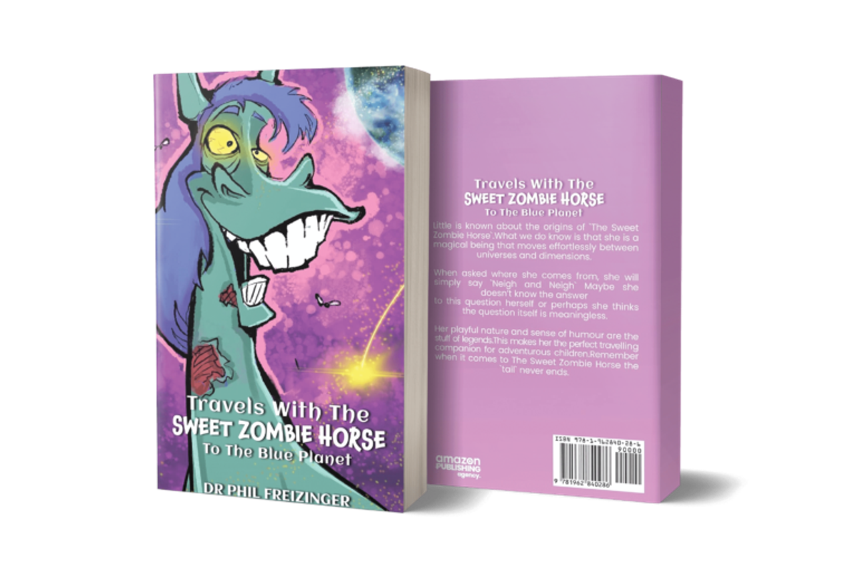Sweet zombie horse illustration
