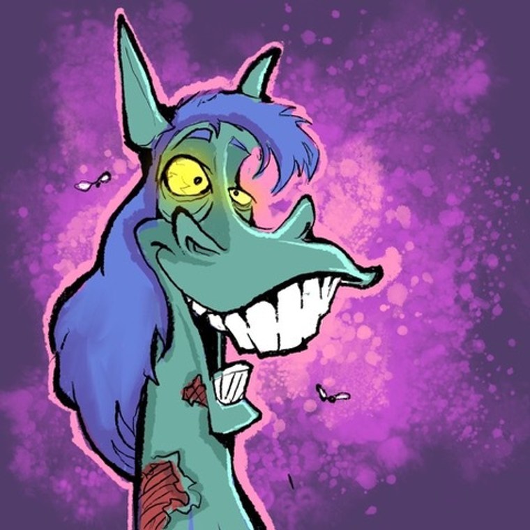 Sweet Zombie Horse Illustration