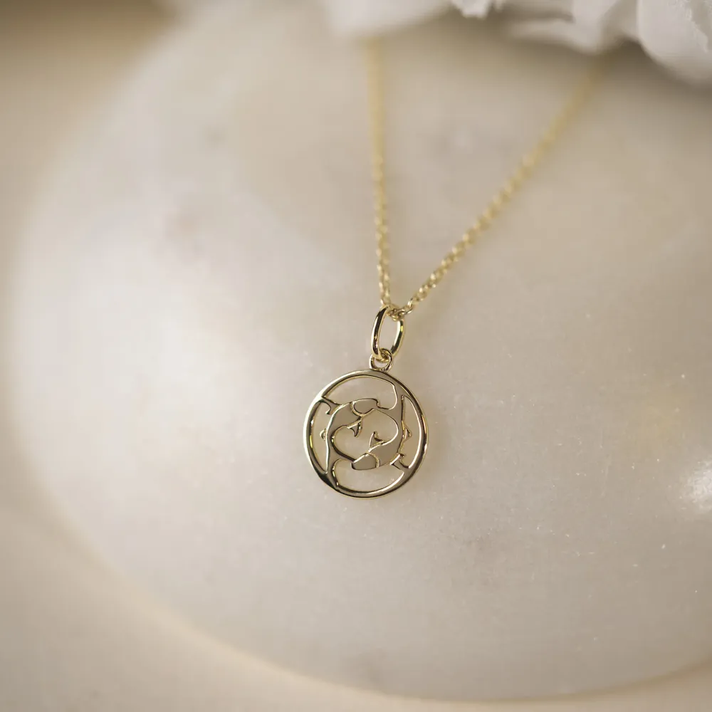 Smykke med stjernetegnsymbolet fiskene