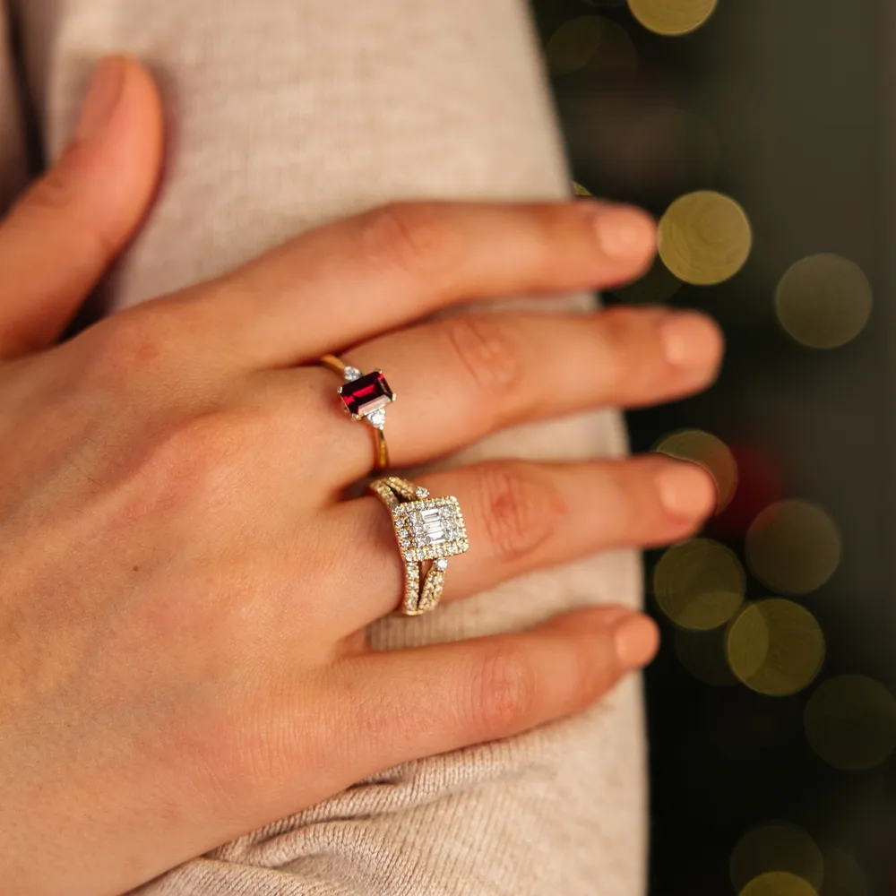 Line diamantring
