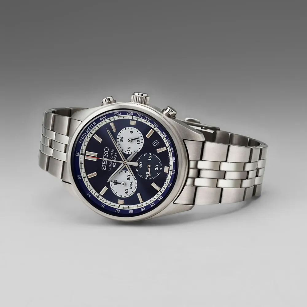 Seiko Conseptual herreklokke i stål med kronograf