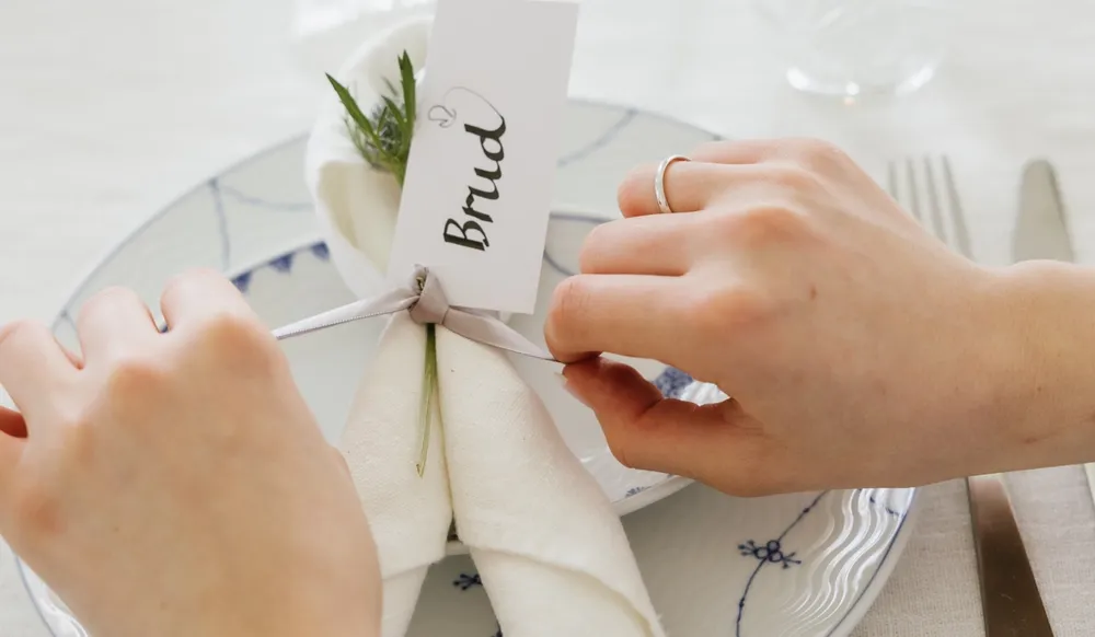 borddekorasjon i bryllup