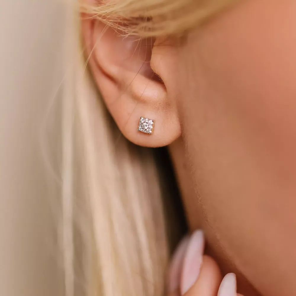 Line diamantøredobber