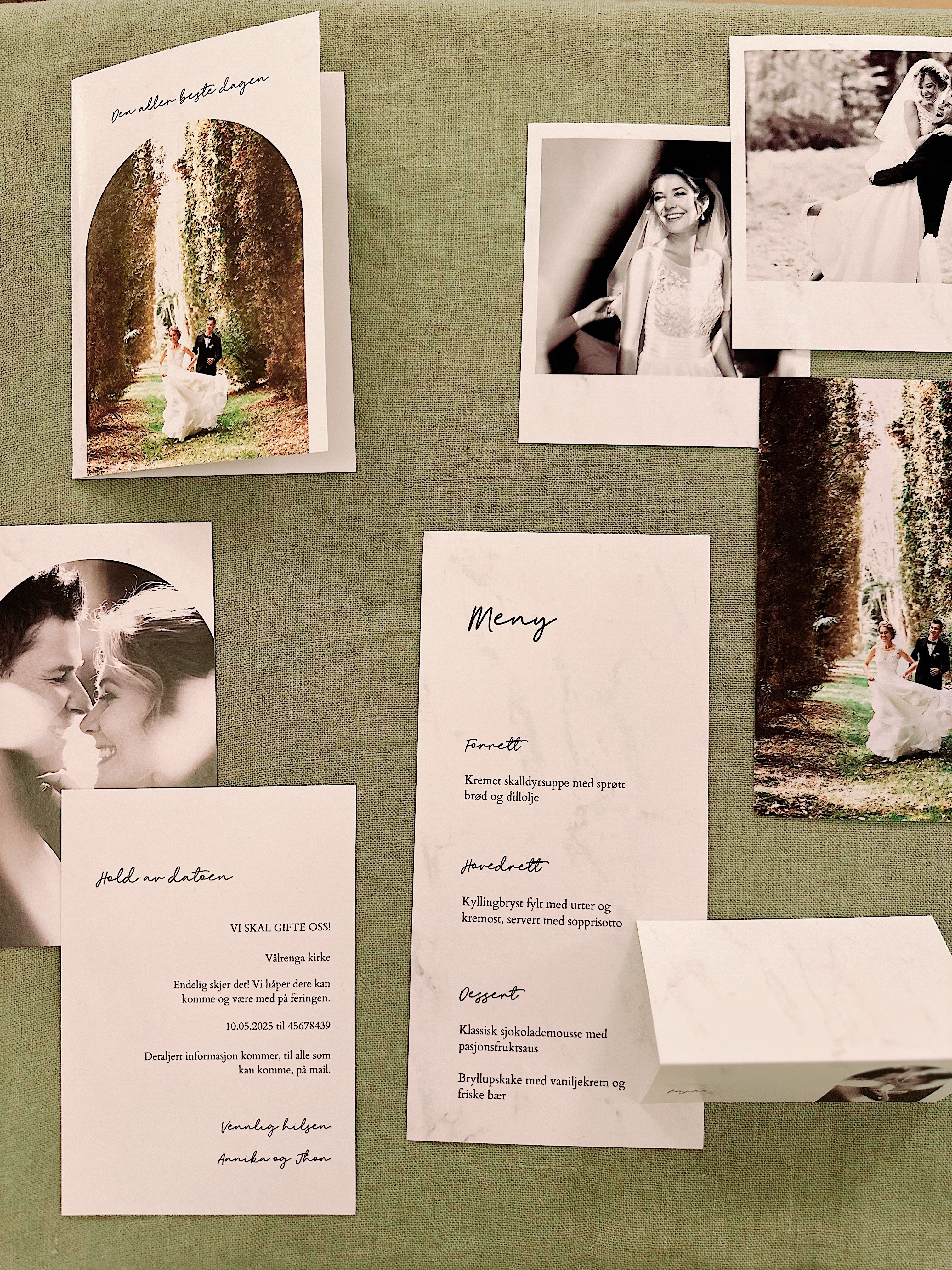 Klassiske trykksaker til bryllup