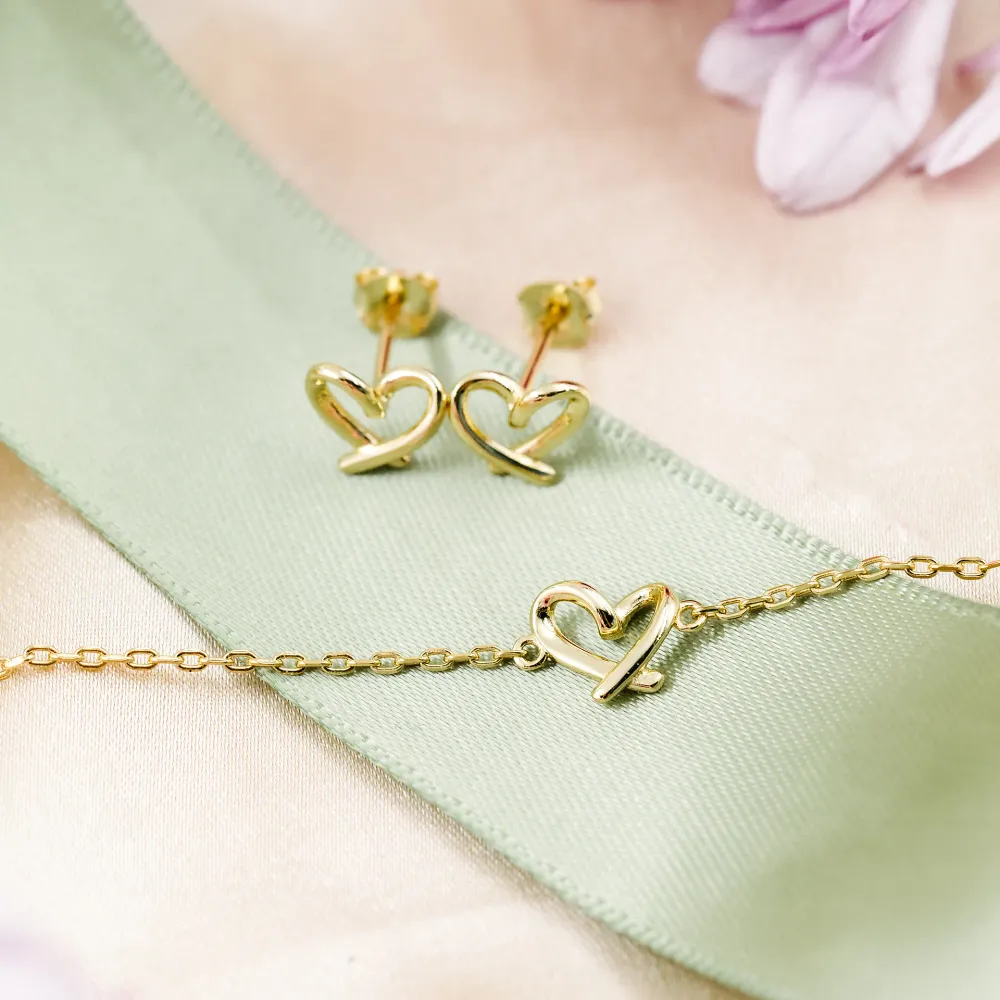 Smykkesett med hjerte