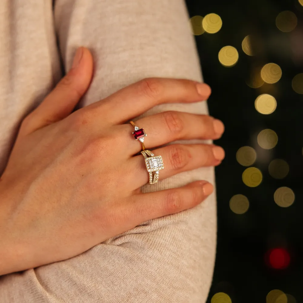 Line diamantring