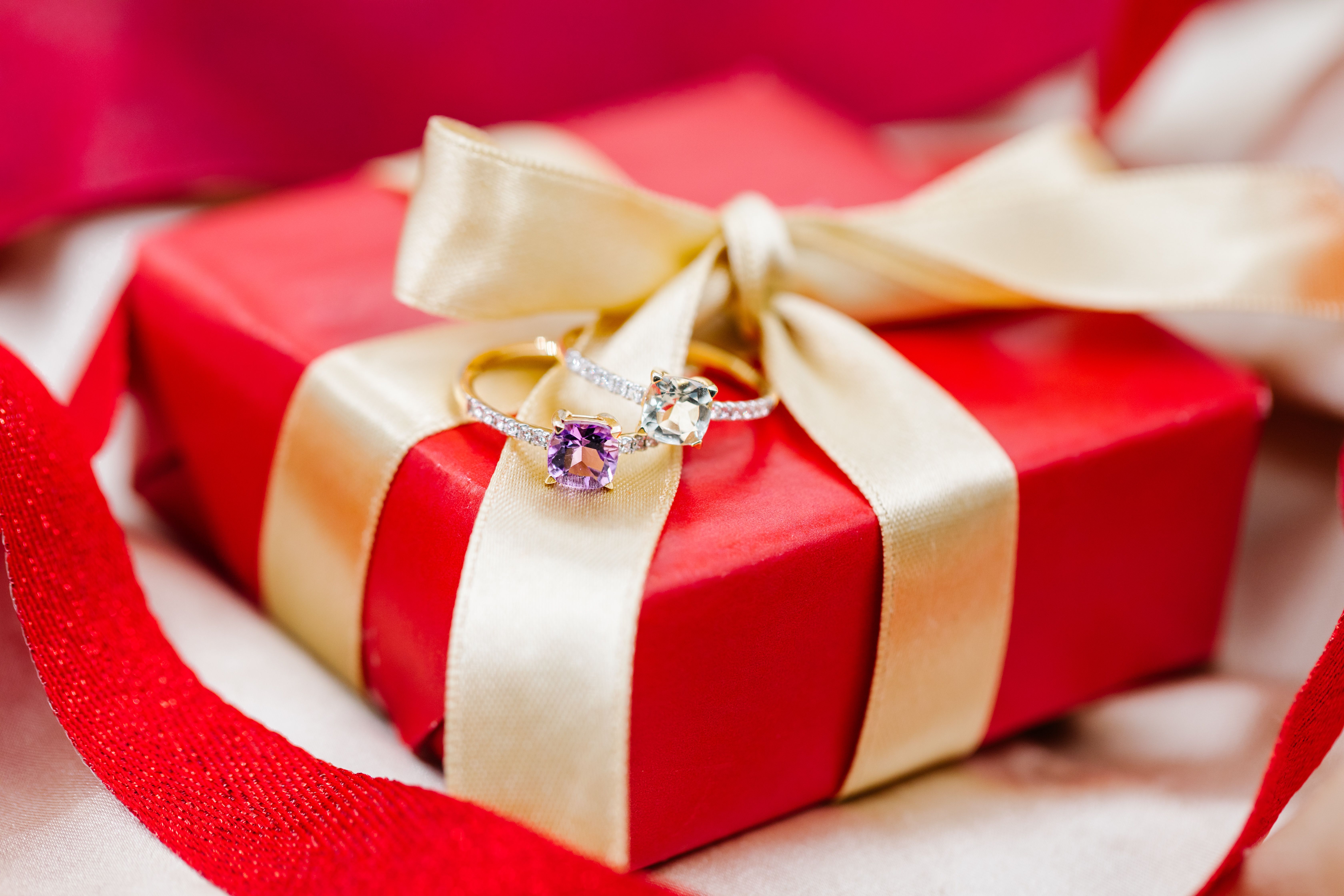 Aurora ringer med diamanter