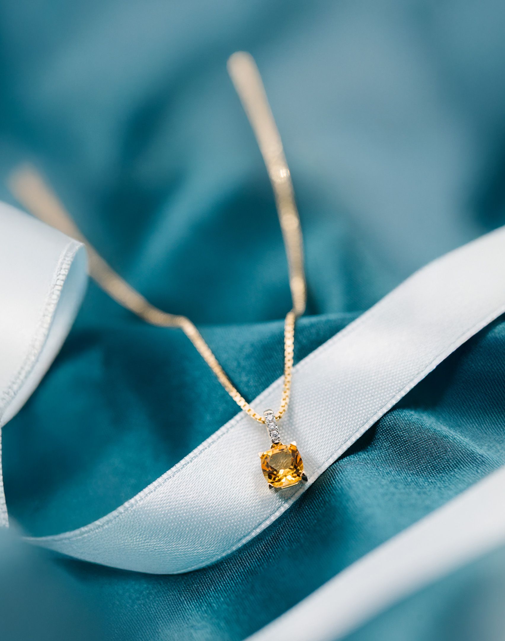 Aurora diamantanheng med citrin