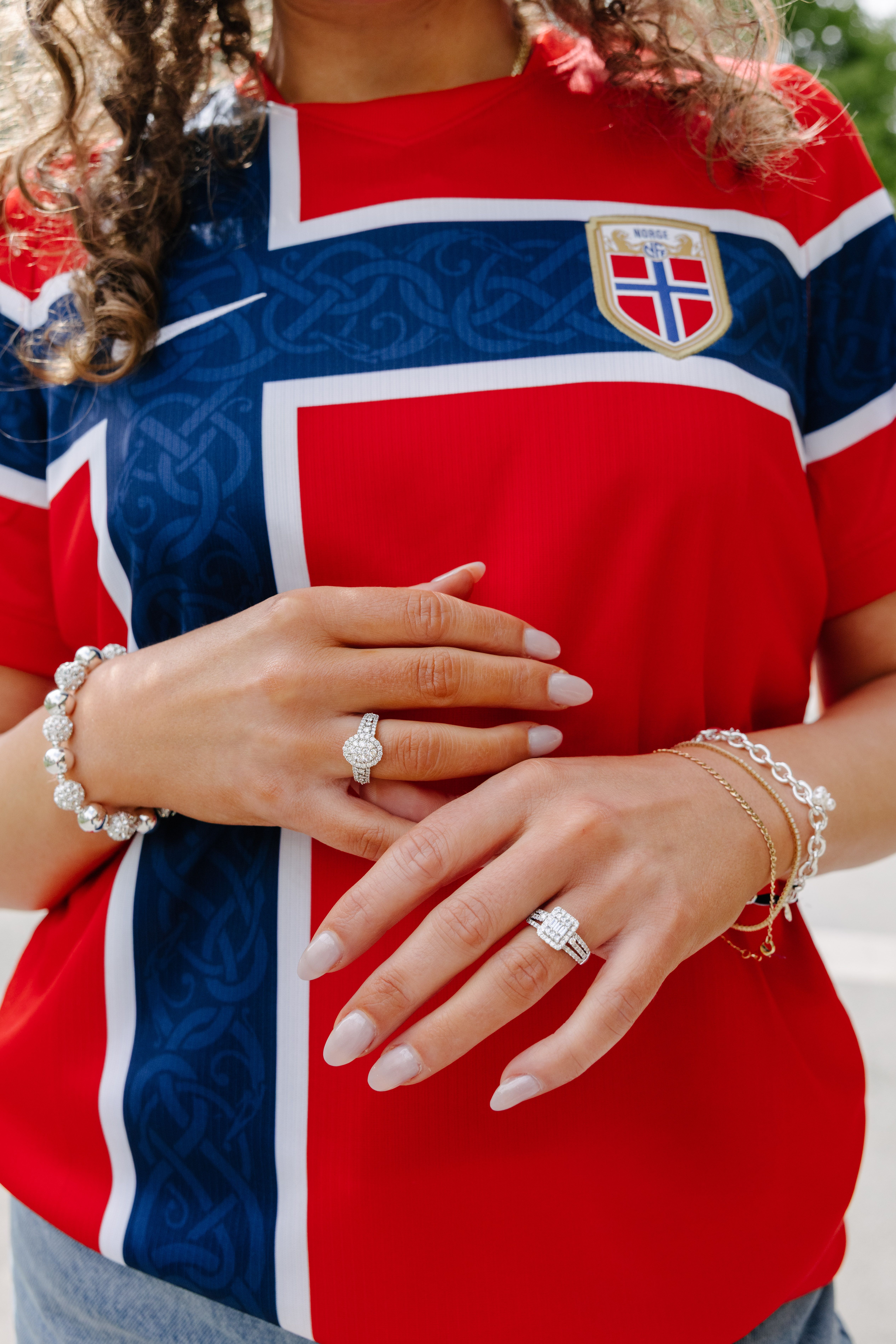 Diamantringer og norsk landslagsdrakt