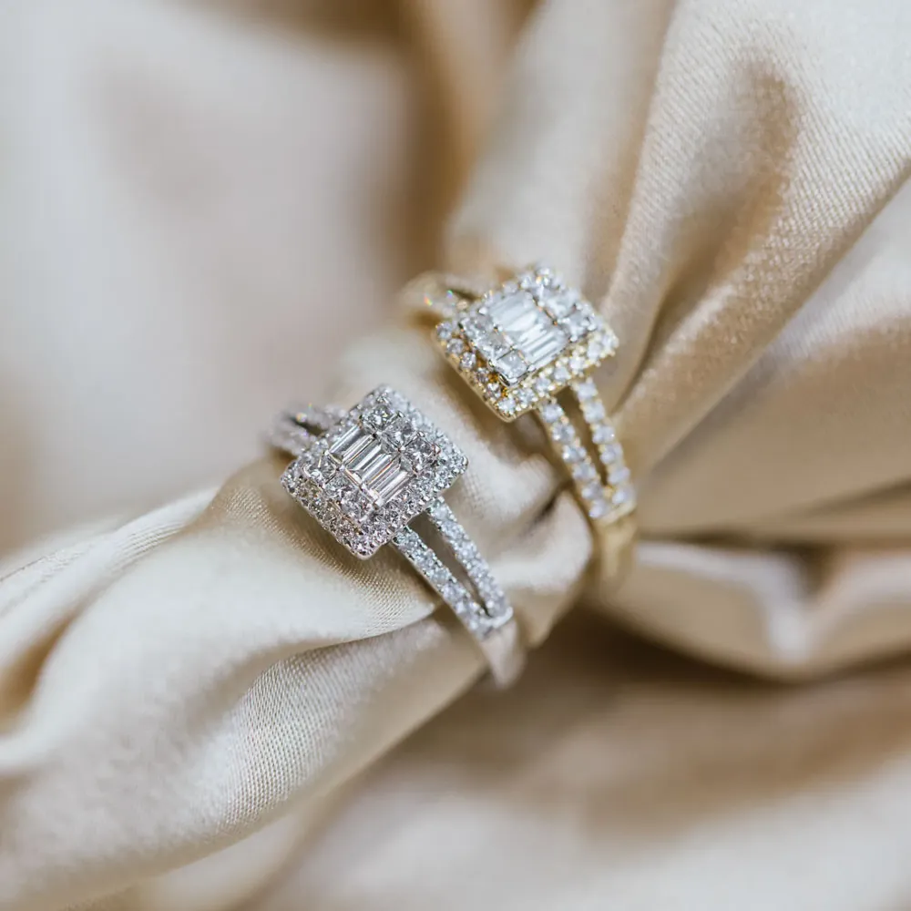 Grace diamantring i gult gull 