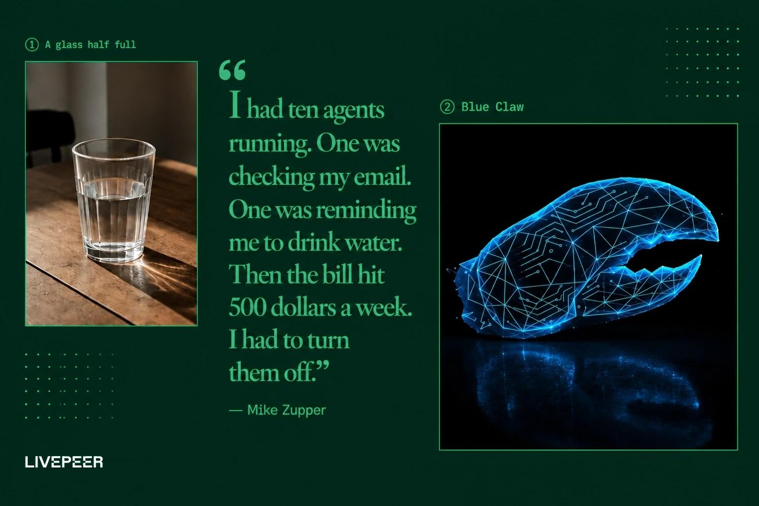 Mike Zupper on running ten AI agents and the $500-a-week bill that sparked BlueClaw