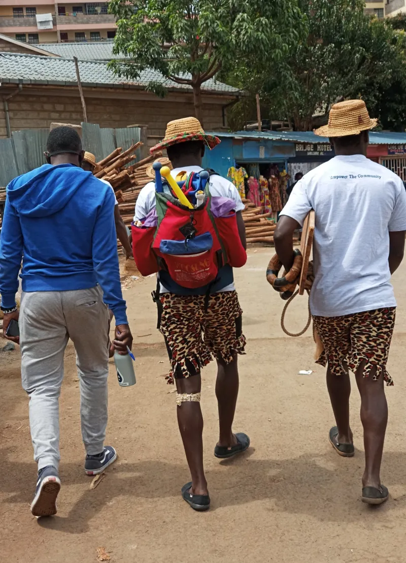 ETCO Acrobats Using Street Performance for Community Sensitization activities