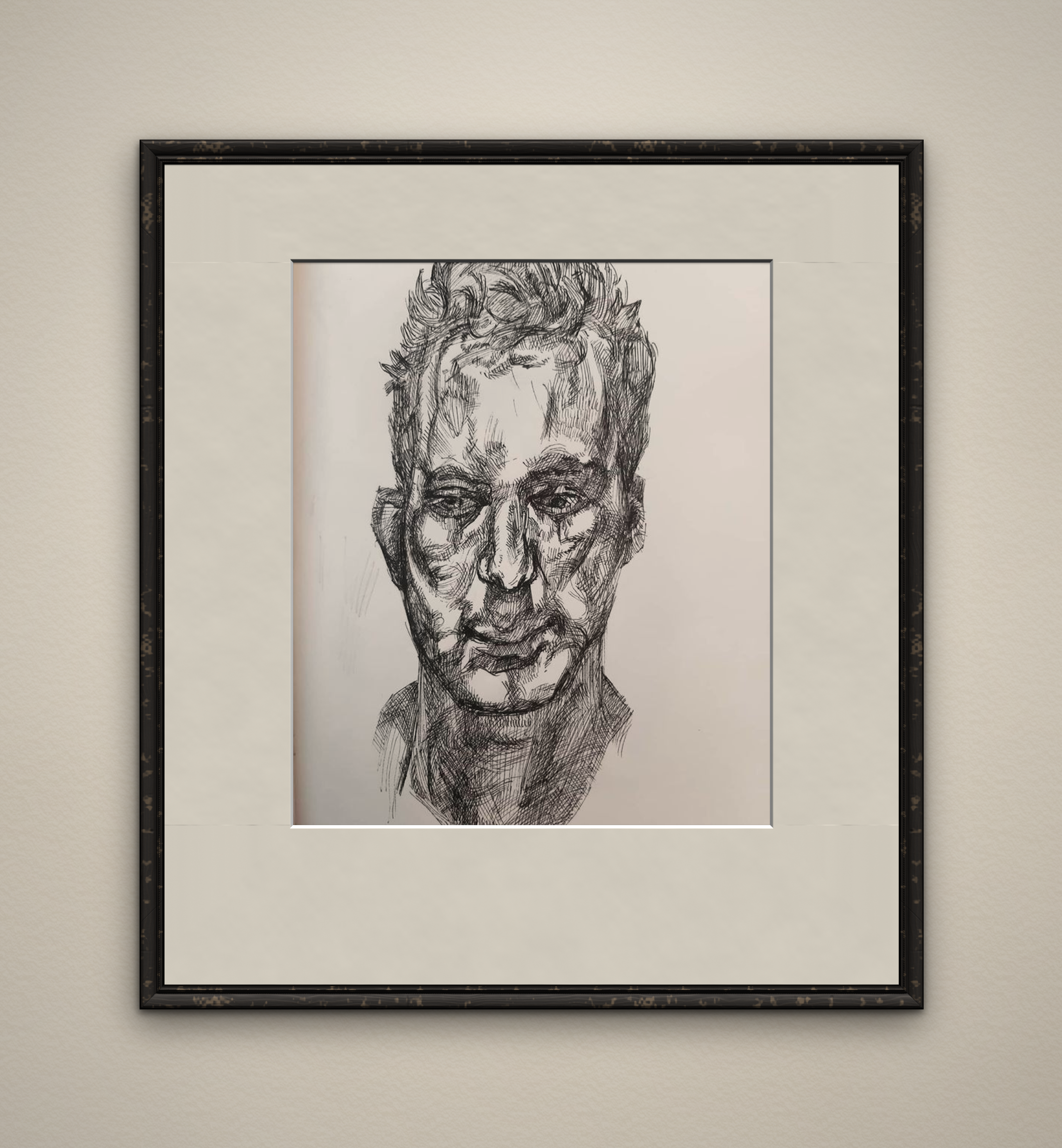 Freud studie in kroontjespen, pentekening