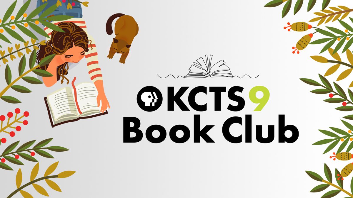 KCTS 9 Book Club (illustration of a girl reading next to a cat)