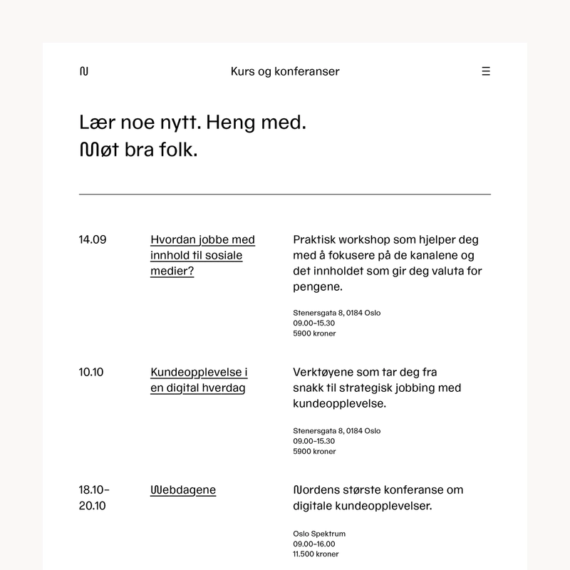 3 nivåer i typografien